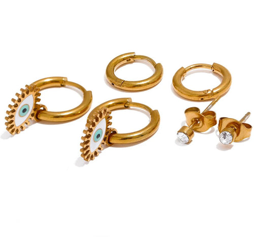 Eye set earrings